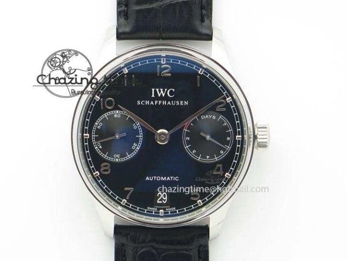 MIROTIME 0312 Unique Portuguese IW3714 Diam ZF V2 1:1 Best Edition Gray Dial On Brown Leather Strap A79350 (Slim Movement) 7250